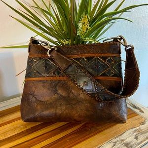 Designer Custom Leather tiny tejas leather purse